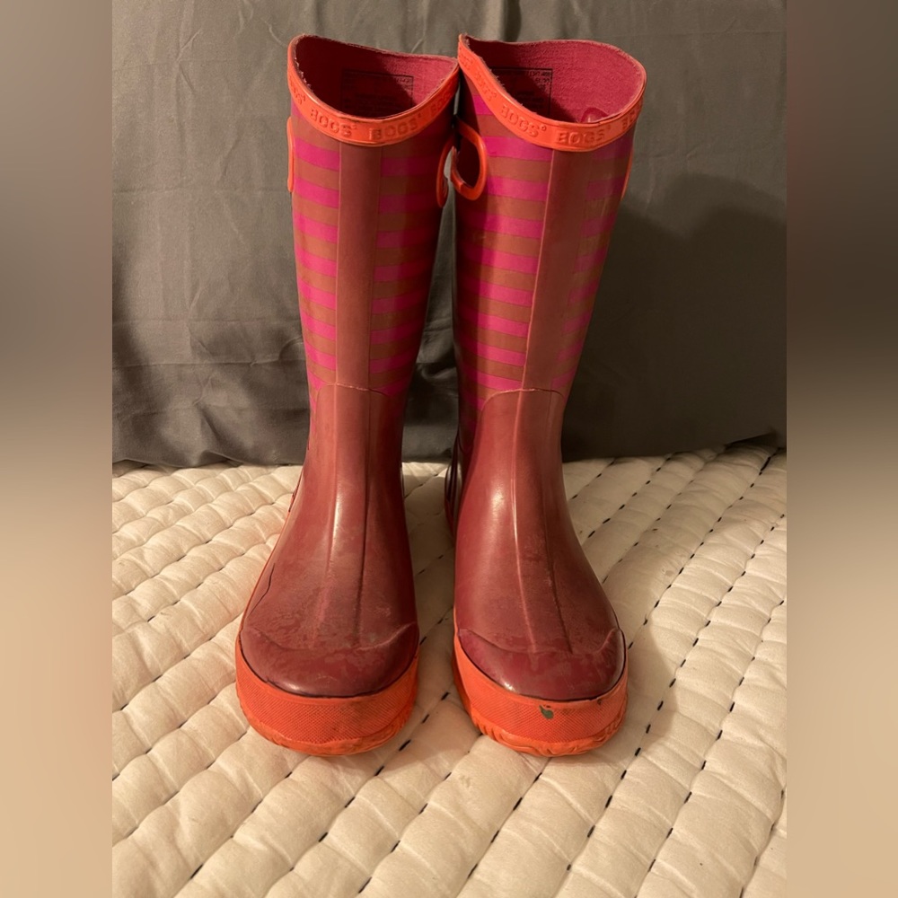 BOGS rain boots.